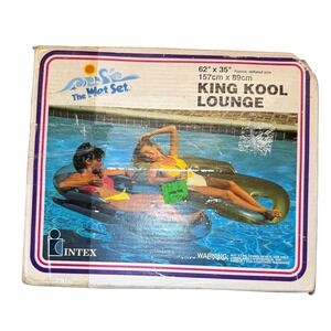 Vintage 1992 Intex King Kool Lounge Pool Float The Wet Set 58802 New in Box